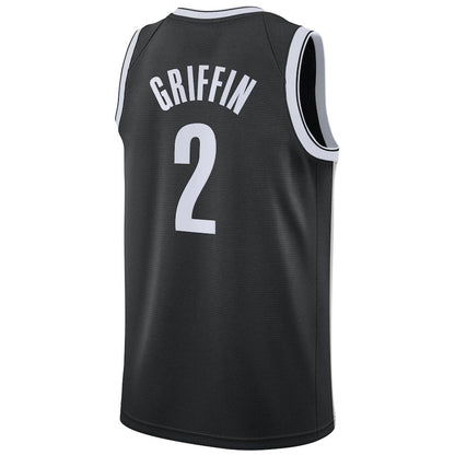 B.Nets #2 Blake Griffin 2020-21 Swingman Jersey Black Icon Edition Stitched American Basketball Jersey UNEC