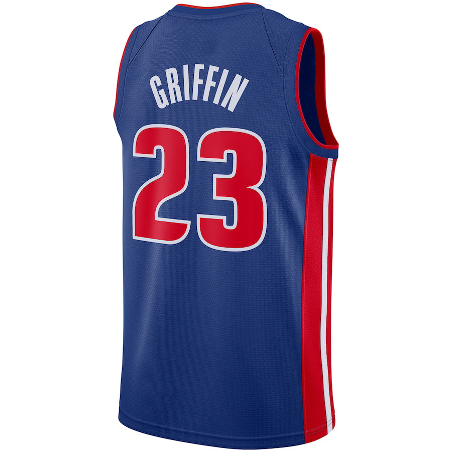 D.Pistons #23 Blake Griffin Swingman Jersey Blue Stitched American Basketball Jersey UNEC