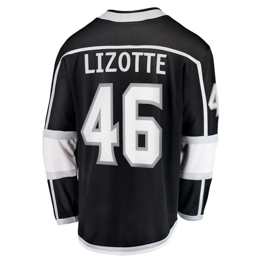 LA.Kings #46 Blake Lizotte Fanatics Branded Home Breakaway Player Jersey Black Stitched American Hockey Jersey UNEC