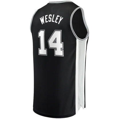S.Antonio Spurs Fanatics Branded 2022 Draft First Round Pick Fast Break Replica Player Jersey Icon Edition Black Stitched American Basketball Jersey UNEC