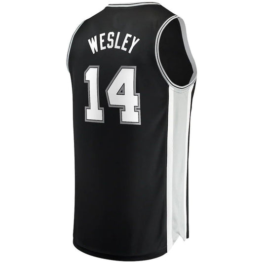 S.Antonio Spurs Fanatics Branded 2022 Draft First Round Pick Fast Break Replica Player Jersey Icon Edition Black Stitched American Basketball Jersey UNEC