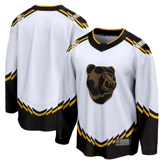 B.Bruins Fanatics Branded Special Edition 2.0 Breakaway Blank Jersey White Stitched American Hockey Jersey UNEC