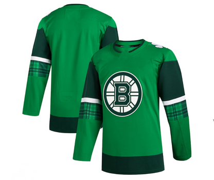 B.Bruins 2023 St. Patrick's Day Primegreen Authentic Jersey - Kelly Green Stitched American Hockey Jersey UNEC
