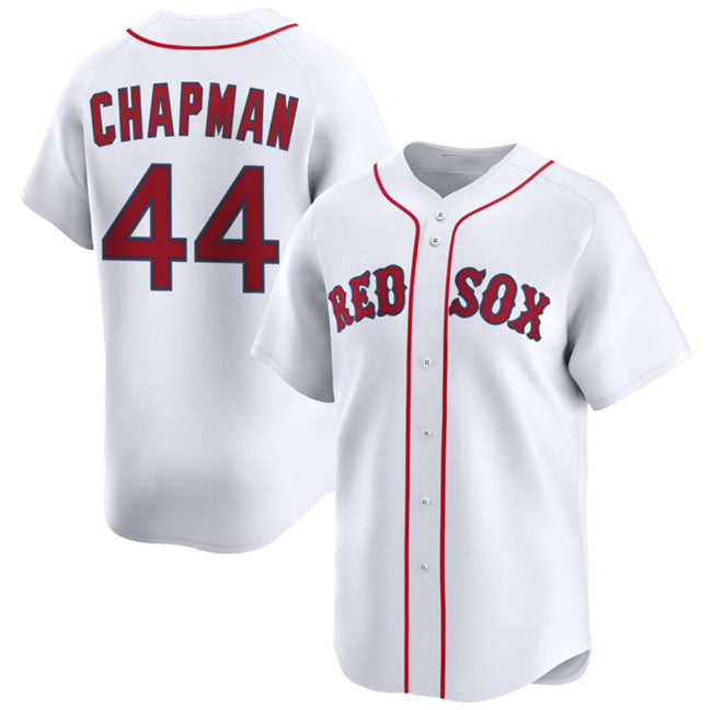 Boston Red Sox #44 Aroldis Chapman White 2025 Home Limited Stitched Baseball Jersey