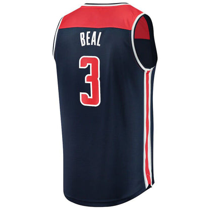 W.Wizards  #3 Bradley Beal Fanatics Branded  Fast Break Player Jersey Statement Edition Navy Stitched American Basketball Jersey UNEC