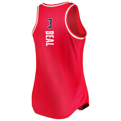 W.Wizards #3 Bradley Beal Fanatics Branded Women's Fast Break Team Tank Jersey Icon Edition Red Stitched American Basketball Jersey UNEC