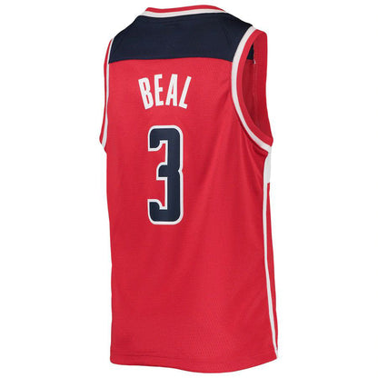 W.Wizards #3 Bradley Beal Diamond Swingman Jersey Icon Edition Red Stitched American Basketball Jersey UNEC