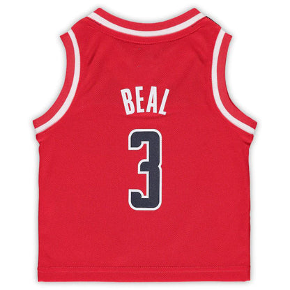 W.Wizards #3 Bradley Beal Infant Replica Jersey Icon Edition Red Stitched American Basketball Jersey UNEC