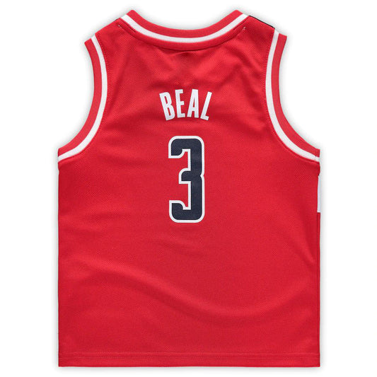 W.Wizards #3 Bradley Beal Preschool Replica Jersey Icon Edition Red Stitched American Basketball Jersey UNEC