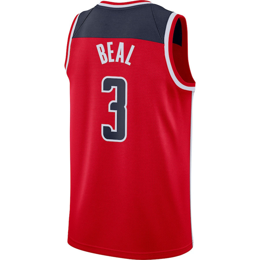 W.Wizards #3 Bradley Beal Swingman Jersey Icon Edition Red Stitched American Basketball Jersey UNEC