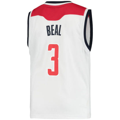 W.Wizards  #3 Bradley Beal Replica Jersey Association Edition White Stitched American Basketball Jersey UNEC