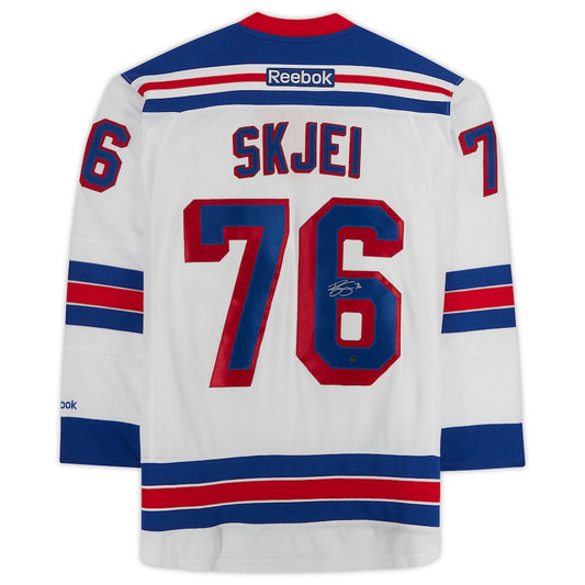 NY.Rangers #76 Brady Skjei Fanatics Authentic Autographed Reebok Premier Jersey White Stitched American Hockey Jersey UNEC