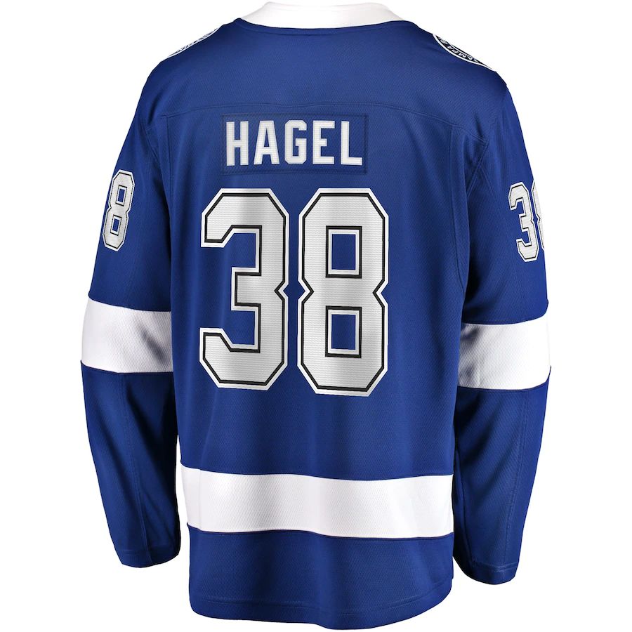 TB.Lightning #38 Brandon Hagel Fanatics Branded Home Breakaway Player Jersey Blue Stitched American Hockey Jersey UNEC