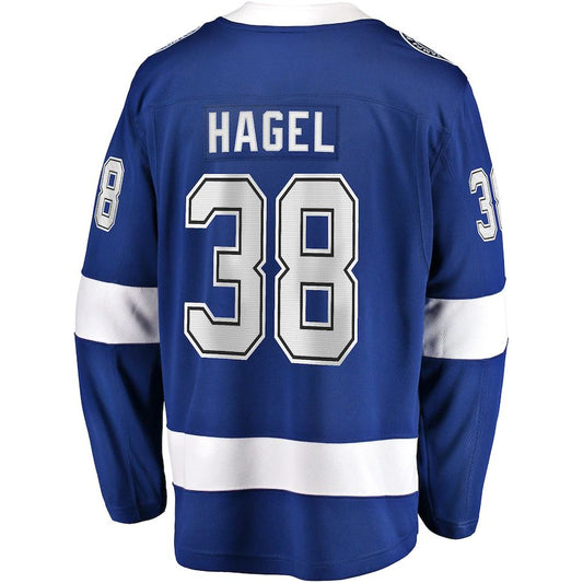 TB.Lightning #38 Brandon Hagel Fanatics Branded Home Breakaway Player Jersey Blue Stitched American Hockey Jersey UNEC