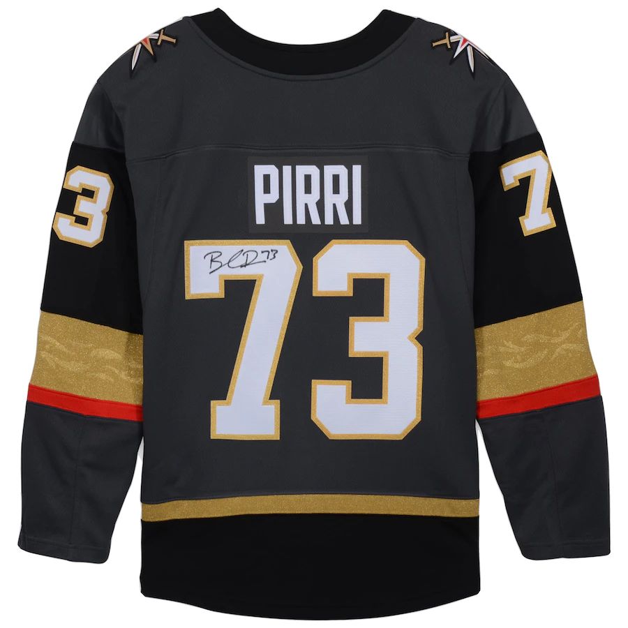 V.Golden Knights #73 Brandon Pirri Fanatics Authentic Autographed Black Fanatics Jersey Stitched American Hockey Jersey UNEC
