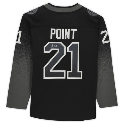 TB.Lightning #21 Brayden Point Fanatics Authentic Autographed Black Alternate Breakaway Jersey Stitched American Hockey Jersey UNEC