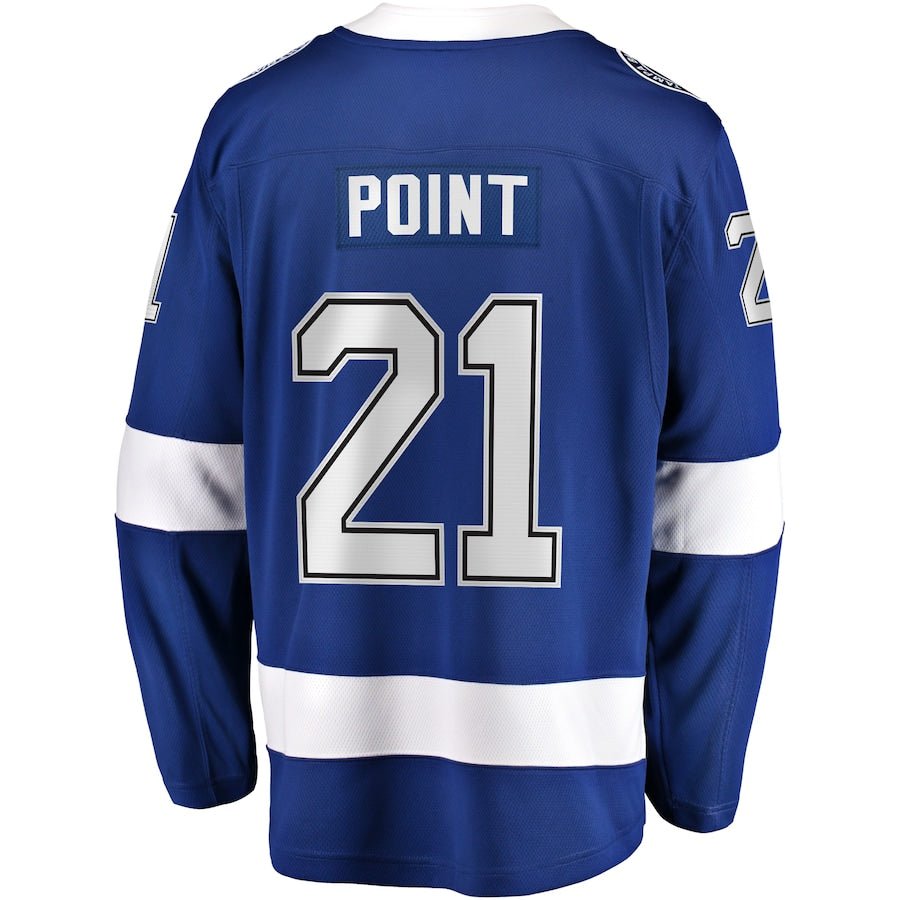 TB.Lightning #21 Brayden Point Fanatics Branded Home Premier Breakaway Player Jersey Blue Stitched American Hockey Jersey UNEC