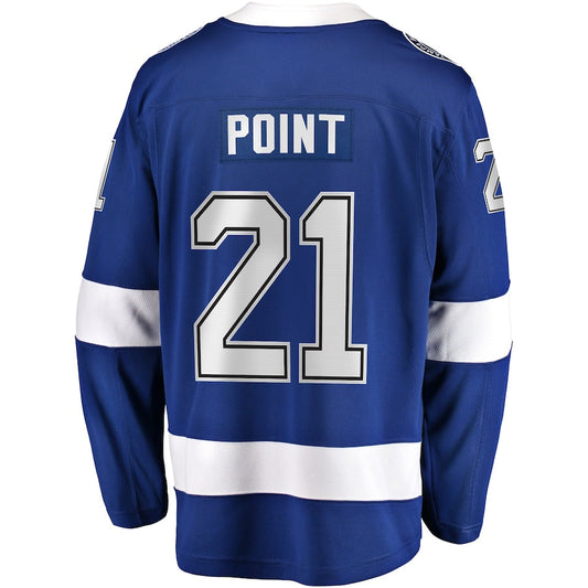 TB.Lightning #21 Brayden Point Fanatics Branded Home Premier Breakaway Player Jersey Blue Stitched American Hockey Jersey UNEC