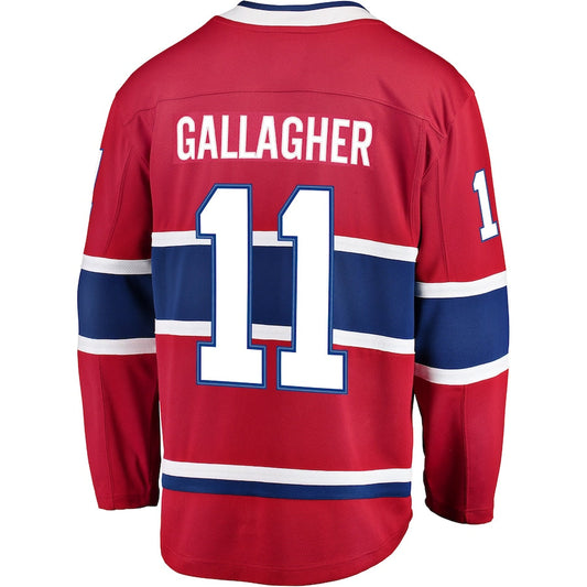 M.Canadiens #11 Brendan Gallagher Fanatics Branded Breakaway Player Jersey Red Stitched American Hockey Jersey UNEC