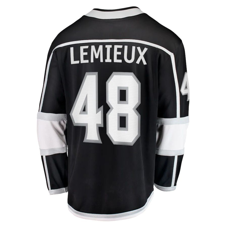 LA.Kings #48 Brendan Lemieux Fanatics Branded Home Breakaway Player Jersey Black Stitched American Hockey Jersey UNEC