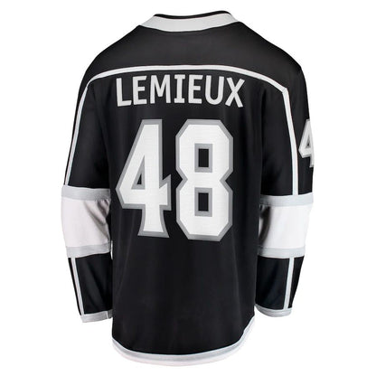 LA.Kings #48 Brendan Lemieux Fanatics Branded Home Breakaway Player Jersey Black Stitched American Hockey Jersey UNEC