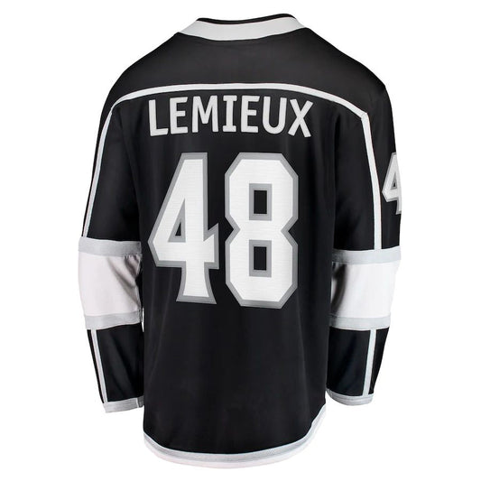 LA.Kings #48 Brendan Lemieux Fanatics Branded Home Breakaway Player Jersey Black Stitched American Hockey Jersey UNEC