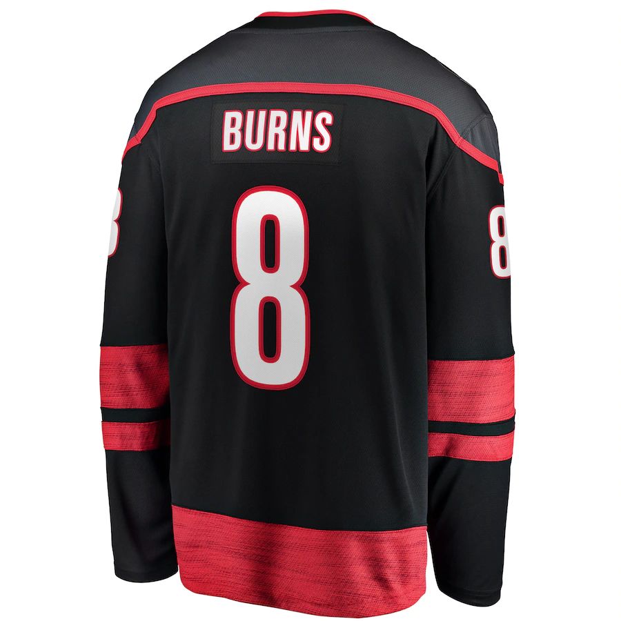 C.Hurricanes #8 Brent Burns Fanatics Branded Home Breakaway Player Jersey Black Stitched American Hockey Jersey UNEC