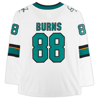 SJ.Sharks #88 Brent Burns Fanatics Authentic Autographed Fanatics Breakaway Jersey White Stitched American Hockey Jersey UNEC
