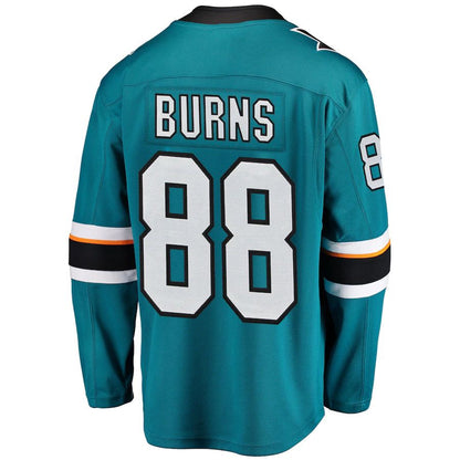 SJ.Sharks #88 Brent Burns Fanatics Branded Home Breakaway Player Jersey Teal Stitched American Hockey Jersey UNEC