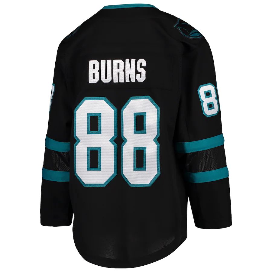 SJ.Sharks #88 Brent Burns Alternate Premier Player Jersey Black Stitched American Hockey Jersey UNEC