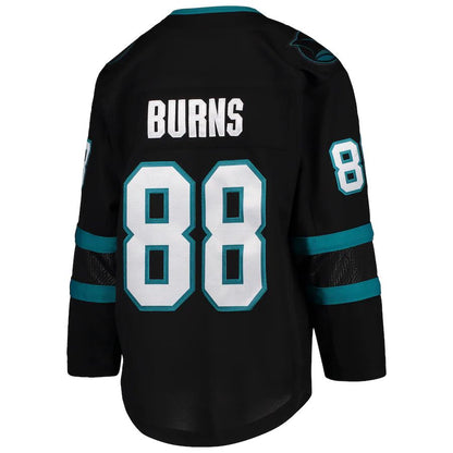 SJ.Sharks #88 Brent Burns Alternate Premier Player Jersey Black Stitched American Hockey Jersey UNEC