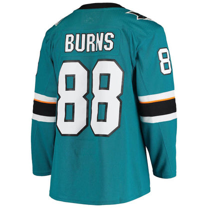 SJ.Sharks #88 Brent Burns Home Authentic Team Player Jersey  Teal Stitched American Hockey Jersey UNEC