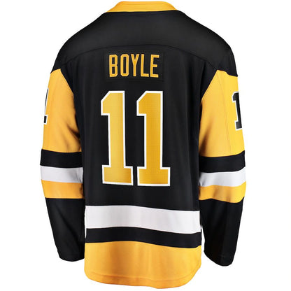P.Penguins #11 Brian Boyle Fanatics Branded Home Breakaway Player Jersey  Black Stitched American Hockey Jersey UNEC