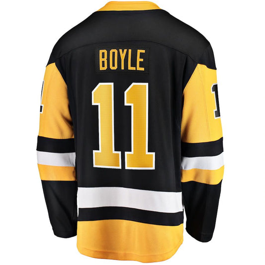 P.Penguins #11 Brian Boyle Fanatics Branded Home Breakaway Player Jersey  Black Stitched American Hockey Jersey UNEC