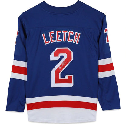 NY.Rangers #2 Brian Leetch Fanatics Authentic Autographed Fanatics Breakaway Jersey Blue Blue Stitched American Hockey Jersey UNEC
