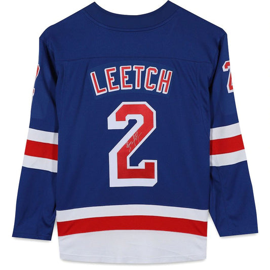 NY.Rangers #2 Brian Leetch Fanatics Authentic Autographed Fanatics Breakaway Jersey Blue Blue Stitched American Hockey Jersey UNEC