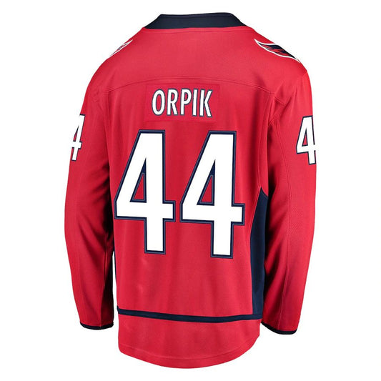 W.Capitals #44 Brooks Orpik Fanatics Branded Breakaway Home Player Jersey Red Stitched American Hockey Jersey UNEC