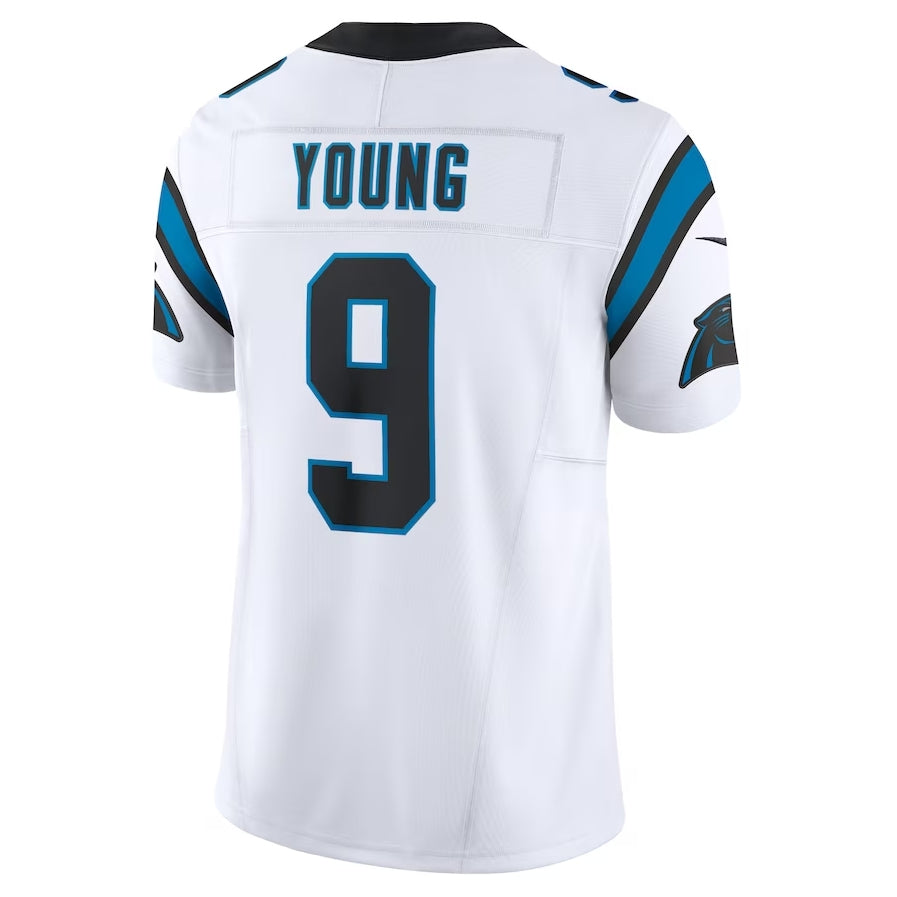 C.Panthers #9 Bryce Young Vapor F.U.S.E. Limited Jersey - White Stitched American Football Jerseys