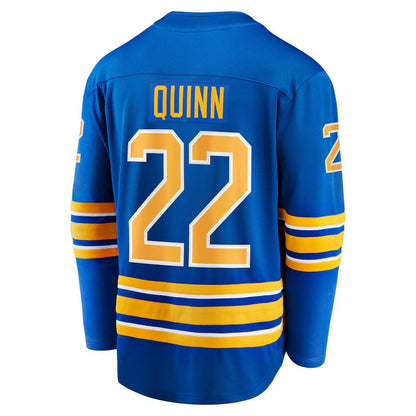 B.Sabres #22 Jack Quinn Fanatics Home Breakaway Jersey - Royal Stitched American Hockey Jersey UNEC