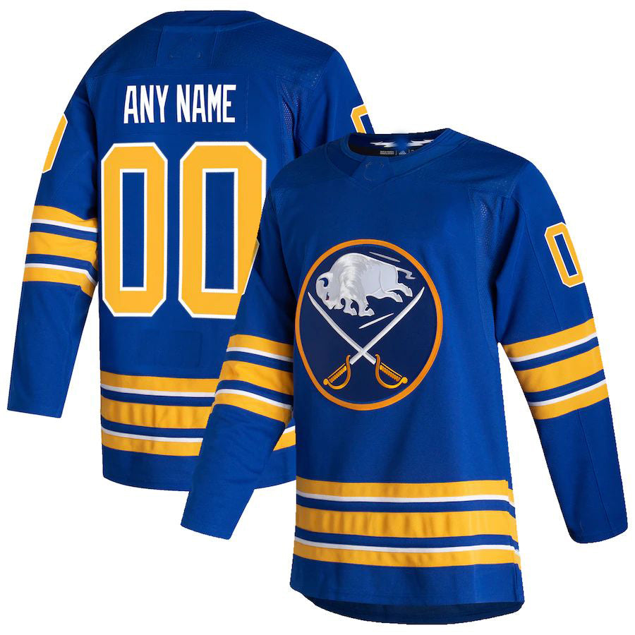 Custom B.Sabres 2020-21 Home Authentic Jersey Royal Stitched American Hockey Jersey UNEC