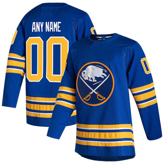 Custom B.Sabres 2020-21 Home Authentic Jersey Royal Stitched American Hockey Jersey UNEC