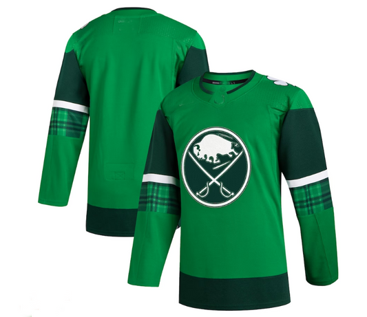 B.Sabres 2023 St. Patrick's Day Primegreen Authentic Jersey - Kelly Green Stitched American Hockey Jersey UNEC