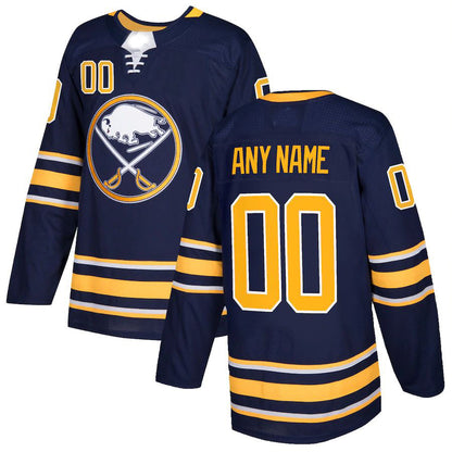 Custom B.Sabres Authentic Jersey Navy Stitched American Hockey Jersey UNEC