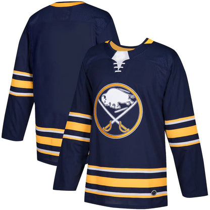 B.Sabres Home Authentic Blank Jersey Navy Stitched American Hockey Jersey UNEC