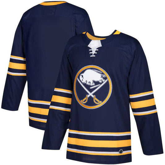B.Sabres Home Authentic Blank Jersey Navy Stitched American Hockey Jersey UNEC