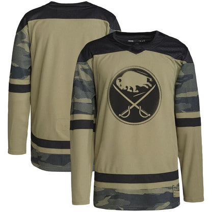 B.Sabres Military Appreciation Team Authentic Practice Jersey Camo Stitched American Hockey Jersey UNEC