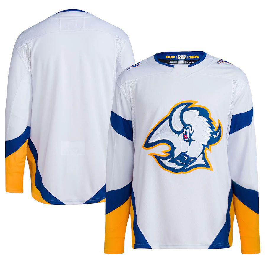 B.Sabres Reverse Retro 2.0 Authentic Blank Jersey White Stitched American Hockey Jersey UNEC