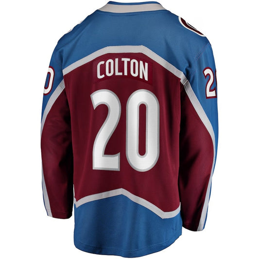 C.Avalanche #20 Ross Colton Fanatics Home Breakaway Jersey - Maroon Stitched American Hockey Jersey UNEC