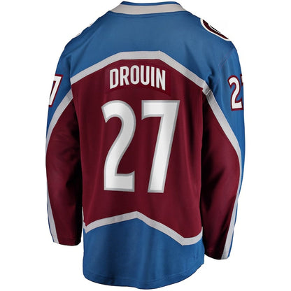 C.Avalanche #27 Jonathan Drouin Fanatics Home Breakaway Jersey - Maroon Stitched American Hockey Jersey UNEC