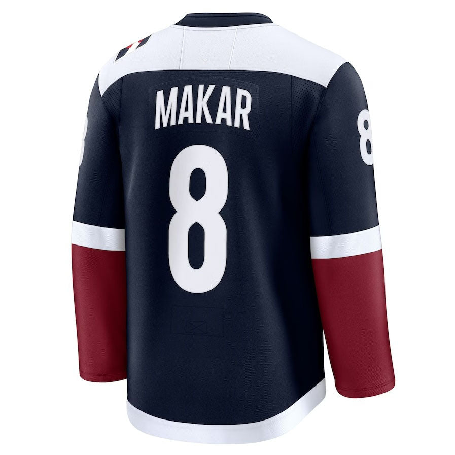 C.Avalanche #8 Cale Makar Fanatics Alternate Premium Jersey - Navy Stitched American Hockey Jersey UNEC